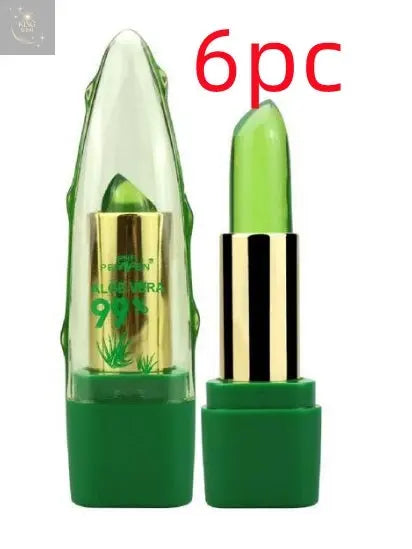 Aloe Vera Gel Color Changing Lipstick Gloss Moisturizer Anti-drying Desalination Fine-grain Lip Blam Care King Wish