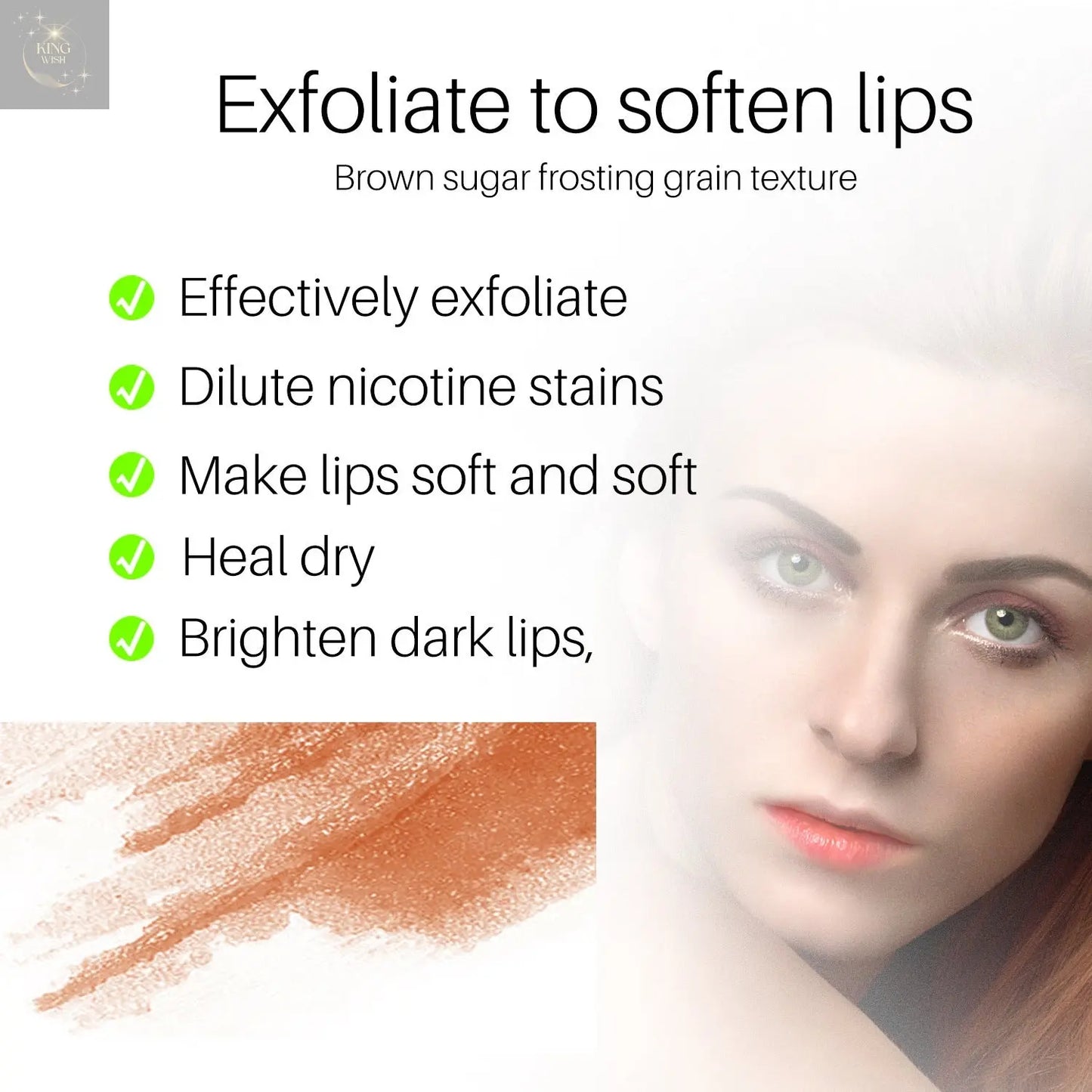 Brown Sugar Lip Scrub Cream - King Wish