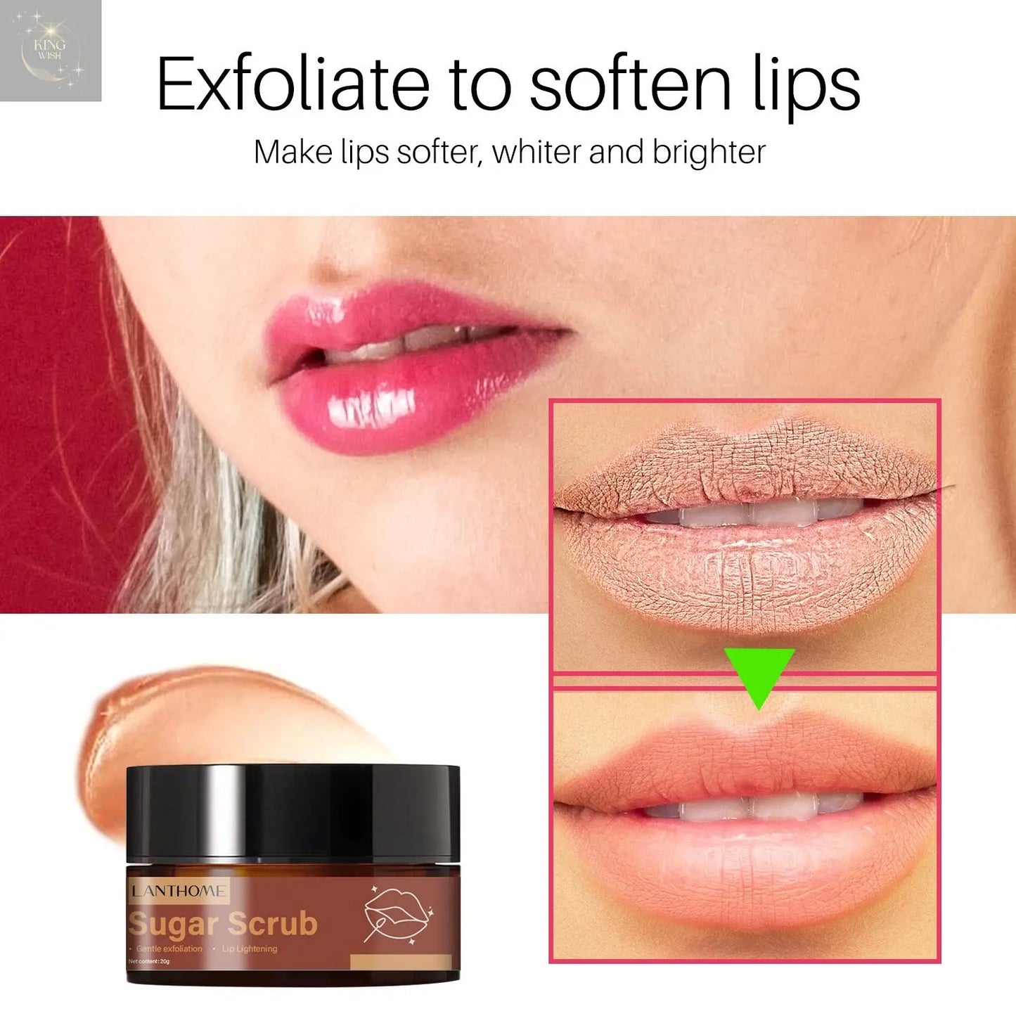 Brown Sugar Lip Scrub Cream - King Wish