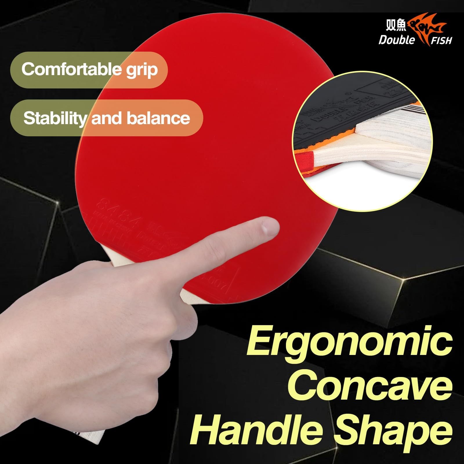 Table Tennis Racket Set - King Wish