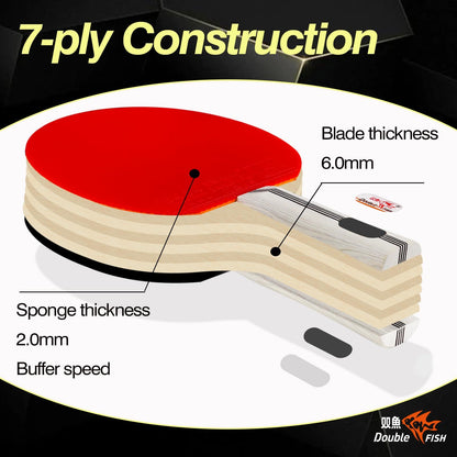 Table Tennis Racket Set - King Wish